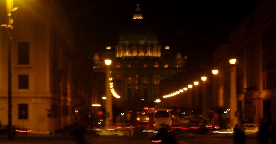 Stadtansicht Rom bei Nacht